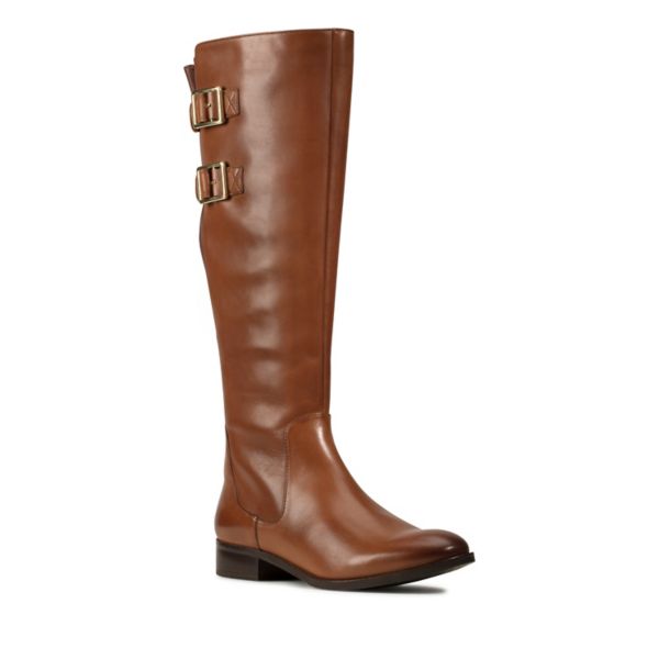 Clarks Womens Netley Ride Knee High Boots Brown | UK-3405261